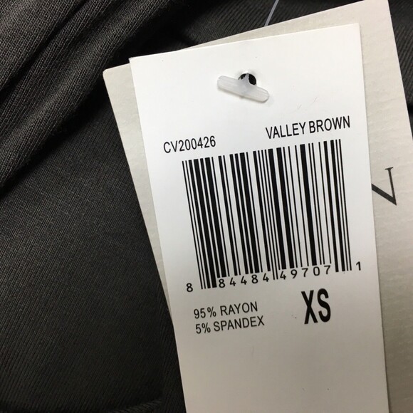 Carmen Marc Valvo Women's Dress X-Small XS Olive Brown Keyhole Front NWT - Picture 7 of 8